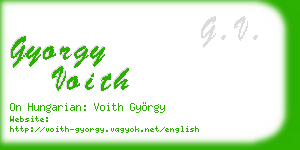 gyorgy voith business card