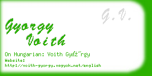 gyorgy voith business card